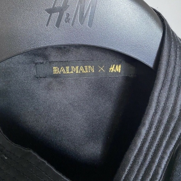 Balmain for H&M Black Silk Blouse - Picture 4 of 6